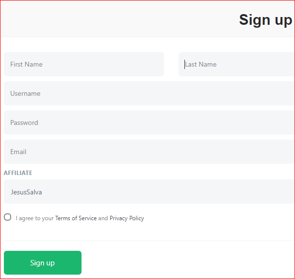 YTMonster Formulario de registro