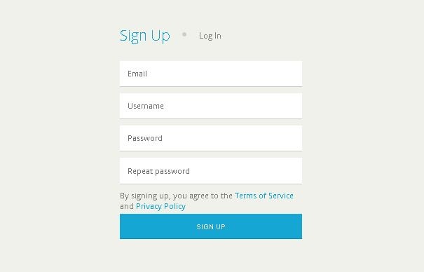 HitLeap Formulario de registro